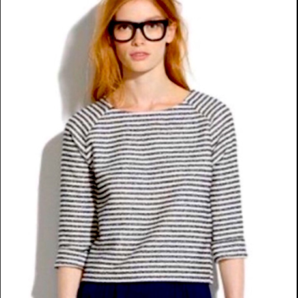 Striped Black and White Women's Top